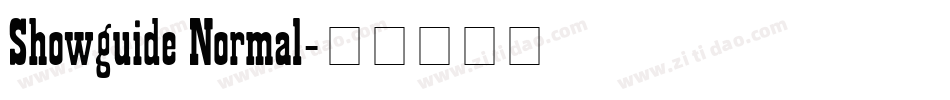 Showguide Normal字体转换